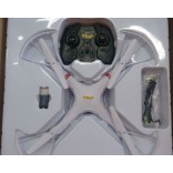 DRONE QUADRICÓPTERO BRANCO RADIO 2.4GHZ 5 CANAIS GIROSCÓPIO 6 EIXOS COM CÂMERA HD CARTÃO MICRO SD 4 GB DBQX5C